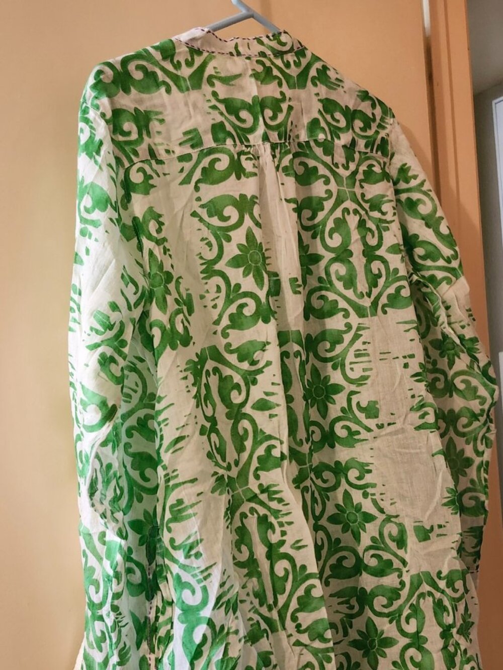 Dolma 100% cotton tunic white/green NWT size xlg - Picture 6 of 6